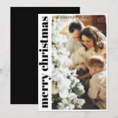 Eenvoudig minimalistisch kerstfeestkaartje feestdagenkaart (Voorkant / Achterkant)