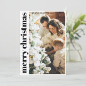 Eenvoudig minimalistisch kerstfeestkaartje feestdagenkaart (Staand voorkant)