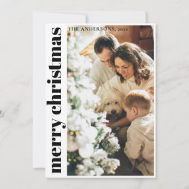 Eenvoudig minimalistisch kerstfeestkaartje feestdagenkaart