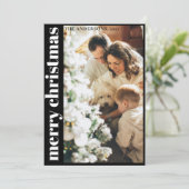 Eenvoudig minimalistisch kerstfeestkaartje feestdagenkaart (Staand voorkant)