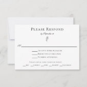 Eenvoudig minimalistisch klassiek elegant lef RSVP (Voorkant)