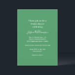 Eenvoudig minimalistisch klassiek grafisch groen V Kaart<br><div class="desc">Eenvoudig minimalistisch klassiek grafisch groen bridal Shower-uitnodiging</div>