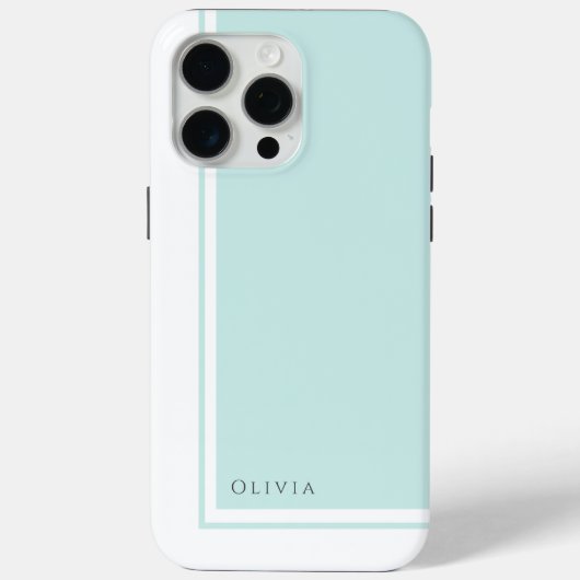 Eenvoudig minimalistisch kleurenblok met naam Case-Mate iPhone case (Achterkant)