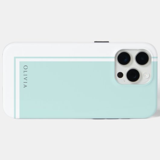 Eenvoudig minimalistisch kleurenblok met naam Case-Mate iPhone case (Achterkant (horizontaal))