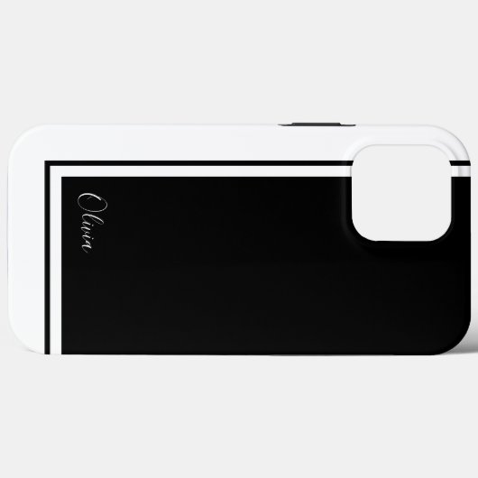 Eenvoudig minimalistisch kleurenblok met naam Case-Mate iPhone case (Achterkant (horizontaal))