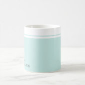 Eenvoudig minimalistisch kleurenblok met naam koffiemok (Center)