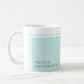 Eenvoudig minimalistisch kleurenblok met naam koffiemok (Links)