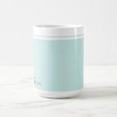 Eenvoudig minimalistisch kleurenblok met naam koffiemok (Center)