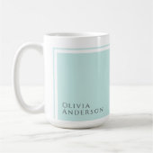 Eenvoudig minimalistisch kleurenblok met naam koffiemok (Links)