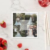 Eenvoudig minimalistisch koppelingsfotocollage servet (Insitu)