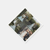 Eenvoudig minimalistisch koppelingsfotocollage servet (Hoek)