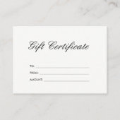 Eenvoudig minimalistisch kortingskaartje (Achterkant)