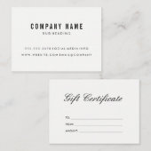 Eenvoudig minimalistisch kortingskaartje (Voorkant / Achterkant)