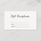 Eenvoudig minimalistisch kortingskaartje (Achterkant)