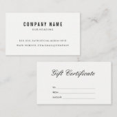 Eenvoudig minimalistisch kortingskaartje (Voorkant / Achterkant)