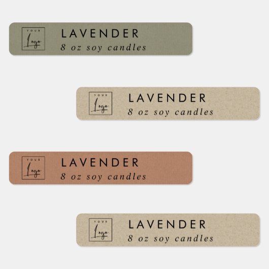 Eenvoudig minimalistisch Kraft Logo kaarsetiket Labels (Groep)