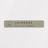Eenvoudig minimalistisch Kraft Logo kaarsetiket Labels (Design 1)