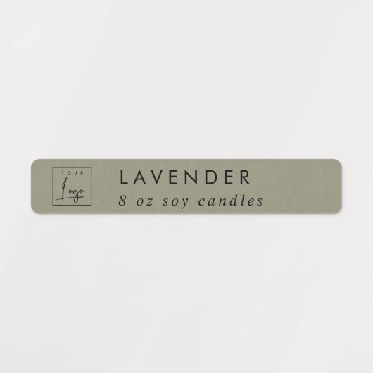 Eenvoudig minimalistisch Kraft Logo kaarsetiket Labels (Design 1)