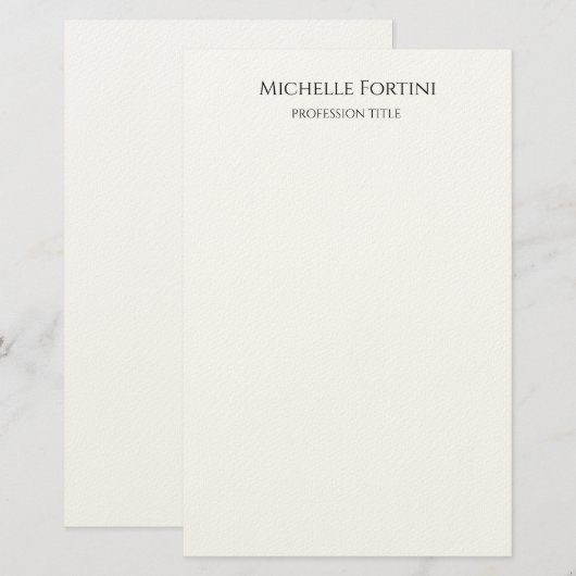 Eenvoudig minimalistisch laagje legant briefpapier (Voorkant / Achterkant)