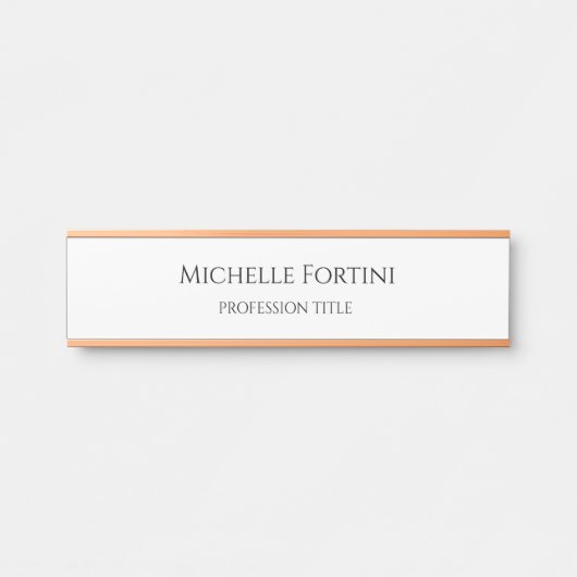 Eenvoudig minimalistisch laagje legant deurbordje (Voorkant)