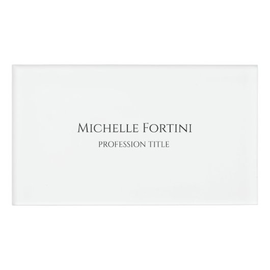 Eenvoudig minimalistisch laagje legant naambadge (Voorkant)