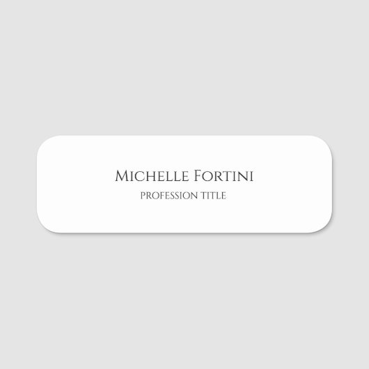 Eenvoudig minimalistisch laagje legant naamplaatje (Voorkant)