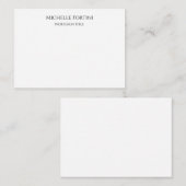 Eenvoudig minimalistisch laagje legant notitiekaartje (Voorkant / Achterkant)