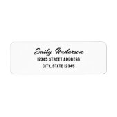 Eenvoudig minimalistisch label voor terugzendadres (Voorkant)