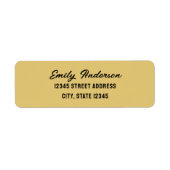 Eenvoudig minimalistisch label voor terugzendadres (Voorkant)