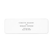 Eenvoudig minimalistisch label voor weduwenadres (Voorkant)