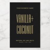 Eenvoudig minimalistisch label voor zwarte sojafsm voedselcontainer etiket (Enkel label)