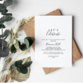 Eenvoudig Minimalistisch Laten we Feest Vieren Kaart