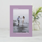 Eenvoudig minimalistisch lavender Vertical Photo W Kaart (Staand voorkant)