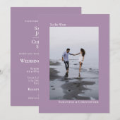 Eenvoudig minimalistisch lavender Vertical Photo W Kaart (Voorkant / Achterkant)