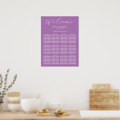 Eenvoudig minimalistisch lavender Wedding Seding C Poster (Keuken)