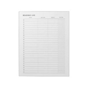 Eenvoudig Minimalistisch Leeslogboek Notitieblok
