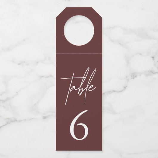 Eenvoudig minimalistisch legant Bourgogne Flessenhanger (Voorkant)