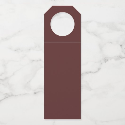 Eenvoudig minimalistisch legant Bourgogne Flessenhanger (Achterkant)