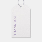 Eenvoudig minimalistisch legant lavender Text Wedd Cadeaulabel (Achterkant)
