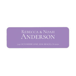 Eenvoudig minimalistisch legant lavender Text Wedd Etiket