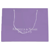 Eenvoudig minimalistisch legant lavender Text Wedd Groot Cadeauzakje (Voorkant)