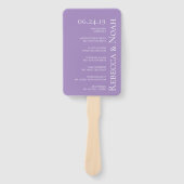 Eenvoudig minimalistisch legant lavender Text Wedd Handwaaier (Voorkant)
