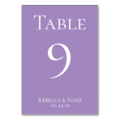 Eenvoudig minimalistisch legant lavender Text Wedd Kaart (Achterkant)