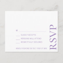 Eenvoudig minimalistisch legant lavender Text Wedd