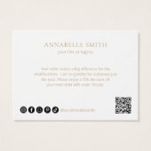 Eenvoudig minimalistisch legant, modern Gold Order Visitekaartje (Achterkant)