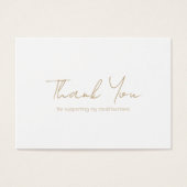 Eenvoudig minimalistisch legant, modern Gold Order Visitekaartje (Voorkant)