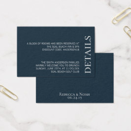 Eenvoudig minimalistisch legant ondergeciteerd tek visitekaartje