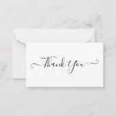 Eenvoudig minimalistisch legant script bedankt notitiekaartje (Voorkant)