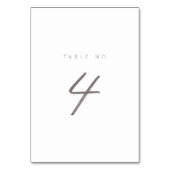 Eenvoudig minimalistisch legant tabelnummer kaart (Voorkant)