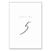 Eenvoudig minimalistisch legant tabelnummer kaart (Voorkant)